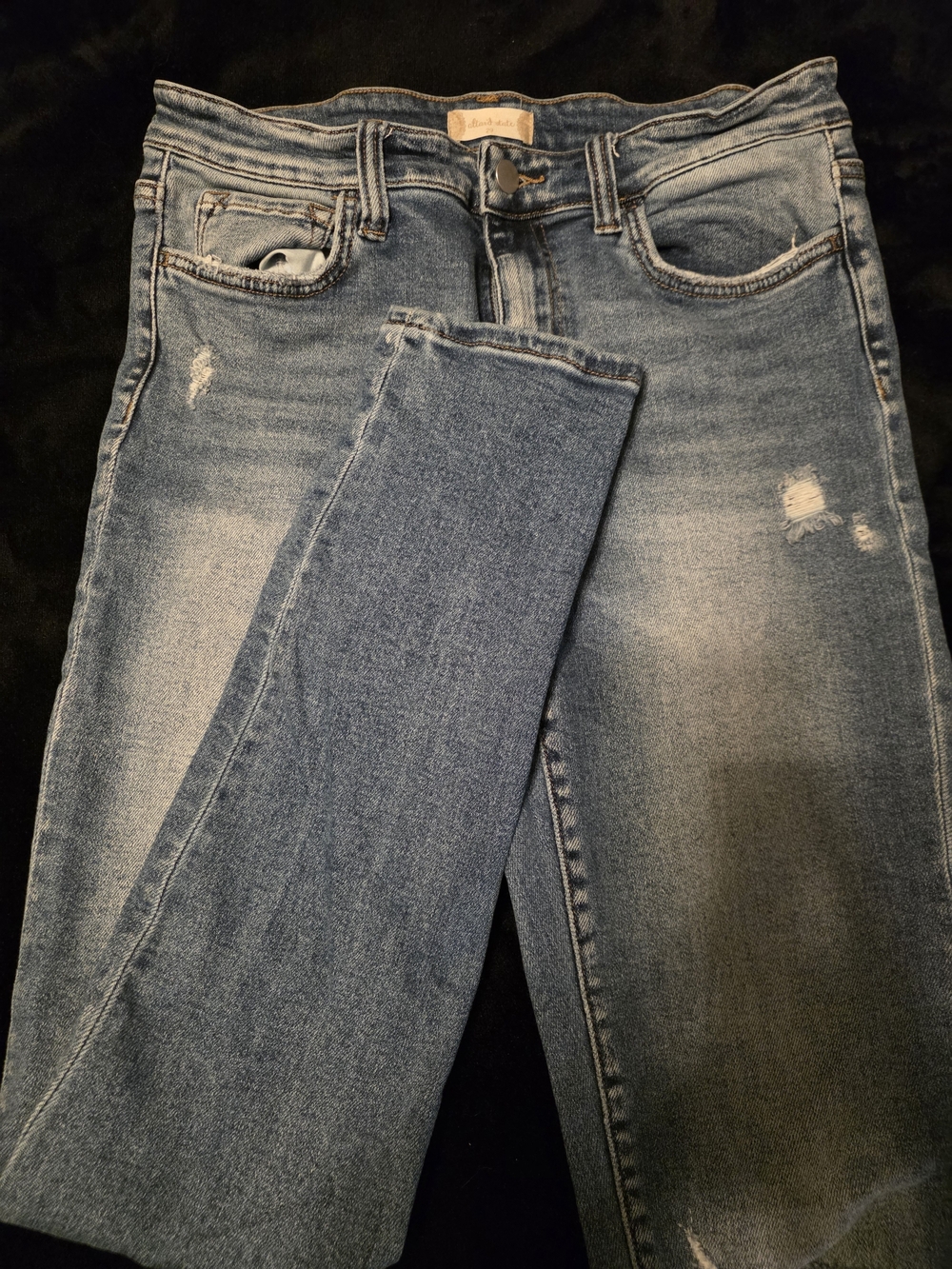 Altar'd State Light Wash Skinny Jeans with Subtle Distress